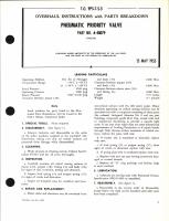 Overhaul Instructions with Parts Breakdown for Pneumatic Priority Valve Part No. A-40079