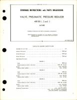 Overhaul Instructions with Parts Breakdown for Pneumatic Pressure Reducer Valve - 48R100-1, 48R100-2, and 48R100-3