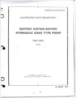 Illustrated Parts Breakdown for Electric Motor Driven Hydraulic Gear Type Pump - 111069 Series