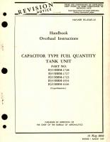 Overhaul Instructions for Capacitor Fuel Quantity, Tank Unit, Part No. B355BBM 