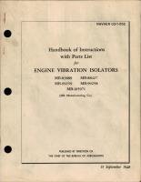 Instructions with Parts List for Engine Vibration Isolators - MB-83889, MB-99259, MB-88427, MB-99258, and MB-105971