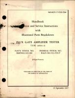 Operation and Service Instructions with Illustrated Parts for Flux Gate Amplifier Tester - Type 13659-1-A