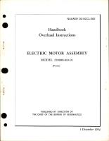 Overhaul Instructions for Electric Motor Assembly - Model 220088-010-01