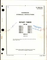 Overhaul Instructions for Rotary Timers