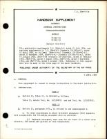 Supplement to Overhaul Instructions for Turbosupercharger - Models 7S-BH1-C5 and 7S-BH1-C6