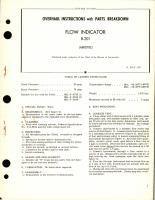 Overhaul Instructions with Parts Breakdown for Flow Indicator - B-201