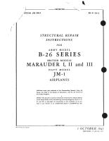 Structural Repair Instructions for Army Model B-26 Series British Models Marauder I, II and III Navy Model JM-1 Airplanes