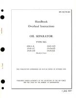 Overhaul Instructions for Oil Separator Type No. 659, 1545 