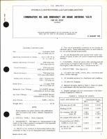 Overhaul Instructions with Parts Breakdown for Combination Oil and Emergency Air Brake Metering Valve