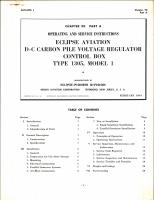 Operating and Service Instructions for D-C Carbon Pile Voltage Regulator Control Box Type 1305, Model 1