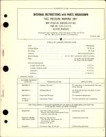 Overhaul  Instructions with Parts Breakdown for Fuel Pressure Warning Unit - Part 3135-13-C-12.5