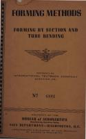 Forming Methods - Forming by Section and Tube Bending - Bureau of Aeronautics