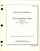 Illustrated Parts Breakdown for Fluid Metering Pumps - Parts 22407-1, 22407-2, and 22407-6 