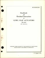 Overhaul Instructions, Cowl Flap, Actuators, EE-4350 