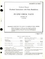 Overhaul Instructions with Parts Breakdown for In-Line Check Valve 26130037-01 