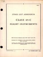 Stock List Addendum for Class 05-C for Flight Instruments