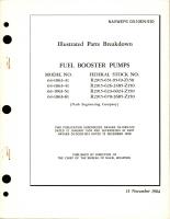 Illustrated Parts Breakdown for Fuel Booster Pumps 