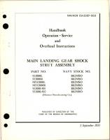 Operation, Service and Overhaul Instructions for Main Landing Gear Shock Strut Assembly 