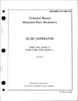 Illustrated Parts Breakdown for AC-DC Generator - Parts AGH173-1, AGH173-1MA and AGH173-2 