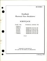 Illustrated Parts Breakdown for Screwjack, Parts 30596-02, 30596-03, 31129-01, 31129-03, 31129-04, and 72909-01