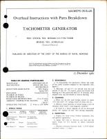 Overhaul Instructions with Parts Breakdown for Tachometer Generator Model No. 2CM9AAA6