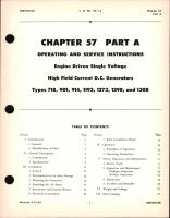 Operating and Service Instructions for Engine Driven Single Voltage High Field Current D.C. Generators, Ch 57 Part A