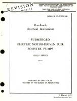 Overhaul Instructions for Submerged Electric Motor-Driven Fuel Booster Pumps 122637 Series 