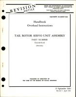 Overhaul Instructions for Tail Rotor Servo Unit Assembly - Part S14-40-5144 
