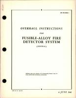 Overhaul Instructions for Fusible-Alloy Fire Detector System