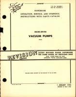 Operation, Service and Overhaul Instructions with Parts Catalog for Engine-Driven Vacuum Pumps