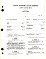 Overhaul Instructions with Parts Breakdown for Aircraft Control Motor - BYLC 2870-1