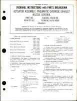 Overhaul Instructions with Parts Breakdown for Actuator Assembly, Pneumatic Override Exhaust Nozzle Control - Part 4554737-501