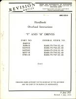 Revision to Overhaul Instructions for T and H Drives 