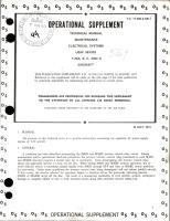 Operational Supplement for Maintenance Manual for Electrical Systems - T-29A, T-29B, T-29C and T-29D