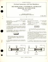 Overhaul Instructions with Parts Breakdown for Self-Displacing Cylindrical Hydraulic Pressure Accumulator Part No. 1010920 