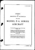 Index of Drawings on Microfilm for Model P-51 Series Aircraft