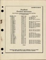 Overhaul Instructions for Fractional Horsepower Electric Motors - C Frame Series 