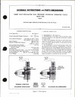 Overhaul Instructions with Parts Breakdown for Three Way-Regulated Gas Pressure Solenoid Operated Valve 10212-200