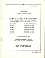 Overhaul Instructions for Bridge Calibrator Assemblies in Capacitor Fuel Gage System 