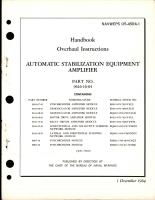 Overhaul Instructions for Automatic Stabilization Equipment Amplifier - Part 9616-10-04