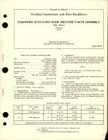 Overhaul Instructions with Parts for Solenoid Actuated Slide Shutoff Valve Assembly - No. 4914-2