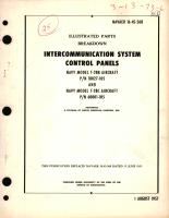 Illustrated Parts Breakdown for Intercommunication System Control Panels Navel Model T-28B Aircraft P/N 10027-105 Navy Model T-28C Aircraft P/N 60001-105