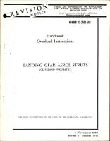 Revision to Overhaul Instructions for Landing Gear Aerol Struts