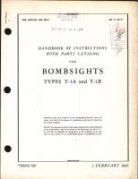Handbook of Instructions with Parts Catalog for Bombsights Types T-1A and T-1B