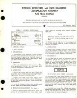 Overhaul Instructions with Parts Breakdown for Accumulator Assembly Part No. 1356