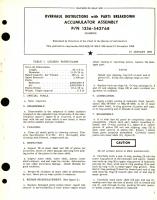 Overhaul Instructions with Parts Breakdown for Accumulator Assembly Part No. 1356