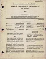 Overhaul Instructions with Parts for Solenoid Operated Fuel Shutoff Valve - Part 12360-3 