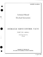 Overhaul Instructions for Hydraulic Servo Control Valve Part No. 1300563-1