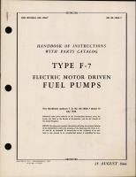 Handbook of Instructions with Parts Catalog for Type F-7 Electric Motor Driven Fuel Pumps