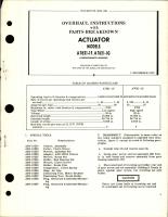 Overhaul Instructions with Parts Breakdown for Actuator - Models A7621-1F and A7621-1G